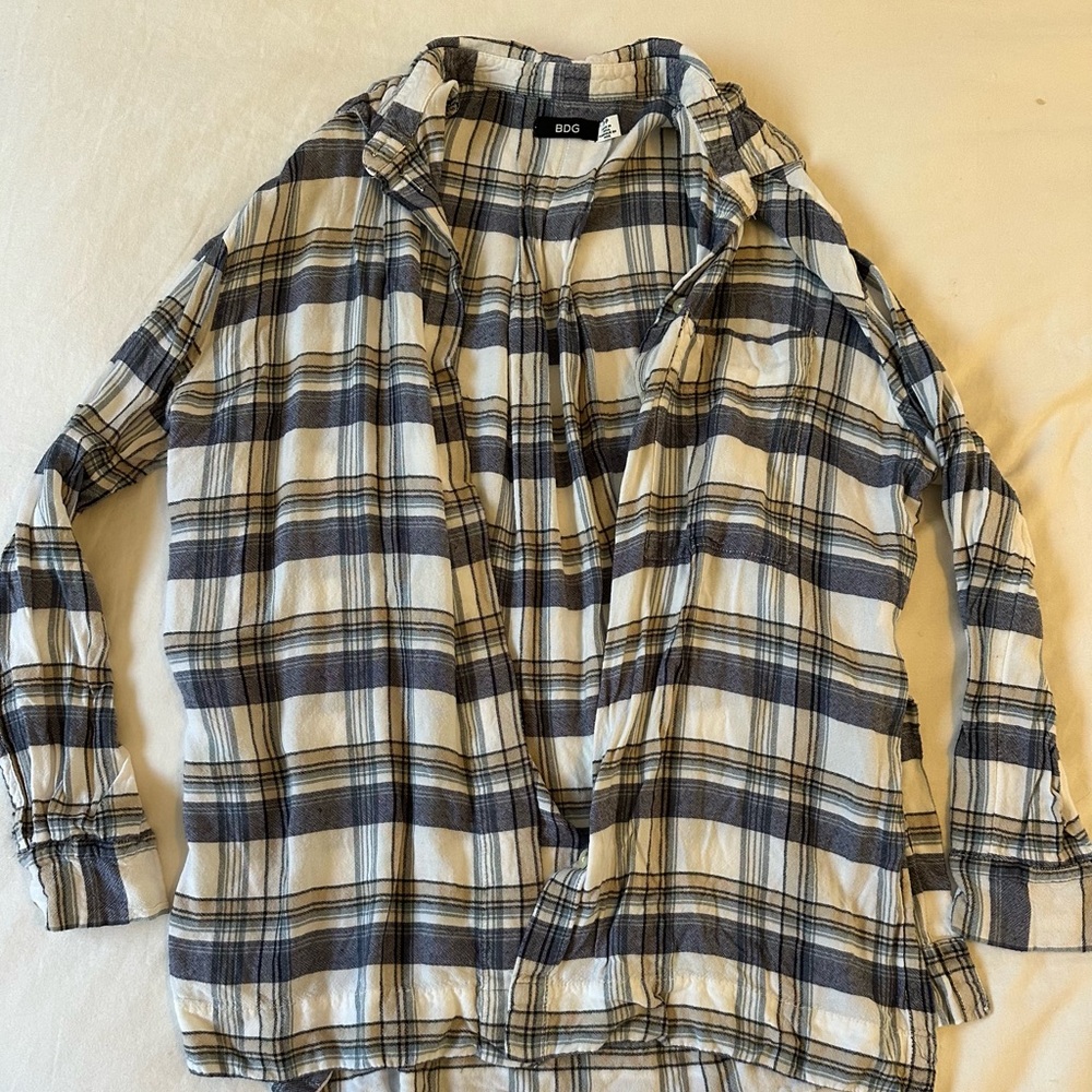 Plaid Button-Up Shirt